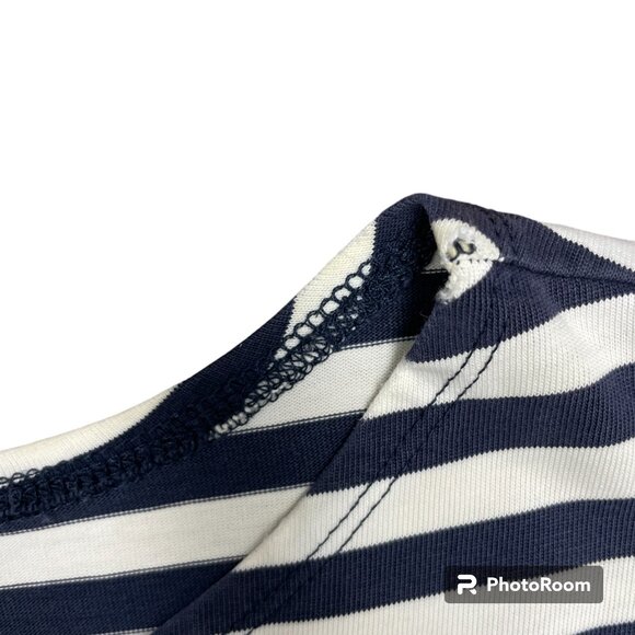 Women's J. CREW Short-Sleeve Striped Cotton Mini Dress- Size Small - Picture 13 of 15